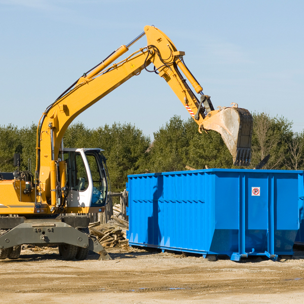 are there any restrictions on where a residential dumpster can be placed in Camargo